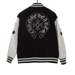  Chrome Hearts Sanskrit cross baseball jacket