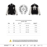 Chrome Hearts Sanskrit cross logo embroidered baseball jacket