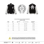 Chrome Hearts Sanskrit cross logo embroidered baseball jacket