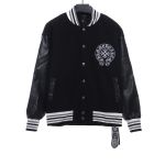 Chrome Hearts Sanskrit horseshoe embroidered baseball jacket