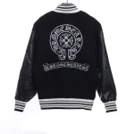  Chrome Hearts Sanskrit horseshoe embroidered baseball jacket