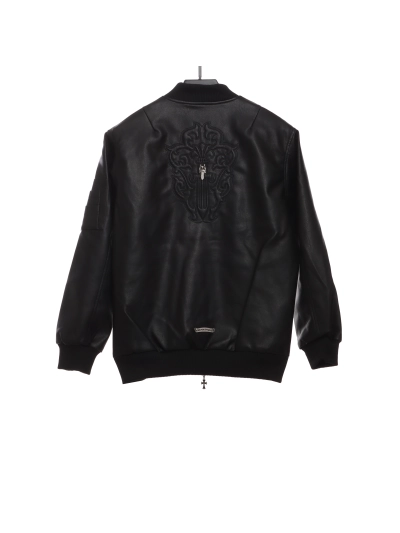 Chrome Hearts silver sword baseball jacket 02