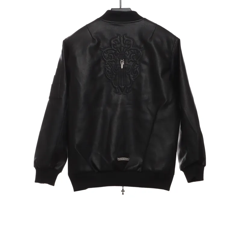  Chrome Hearts silver sword baseball jacket