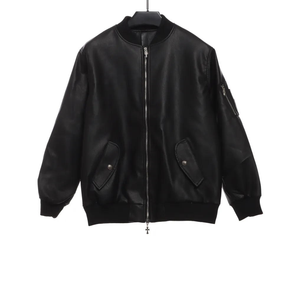  Chrome Hearts silver sword baseball jacket