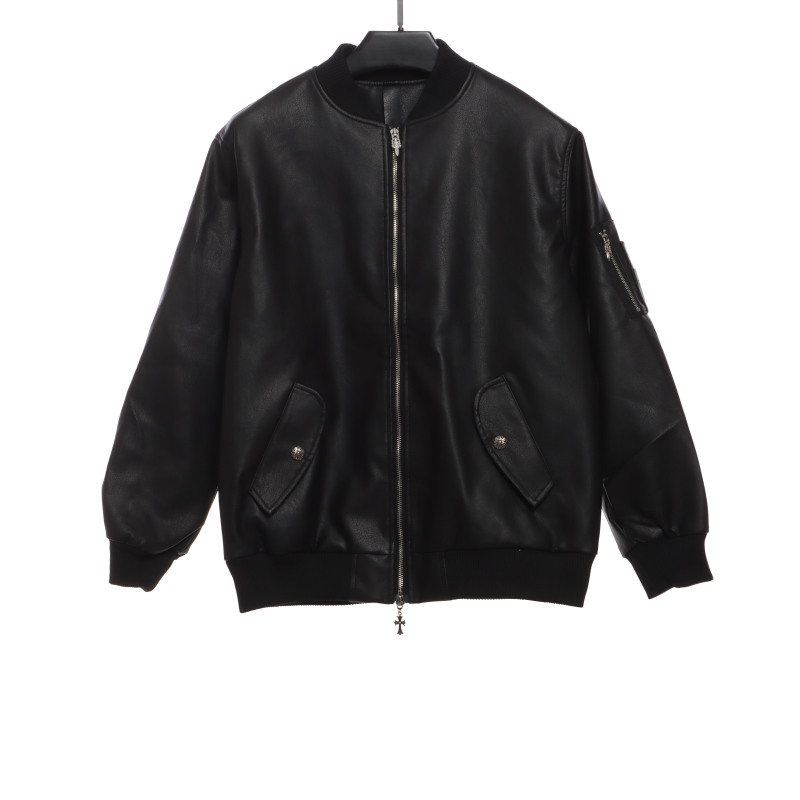 Chrome Hearts silver sword baseball jacket