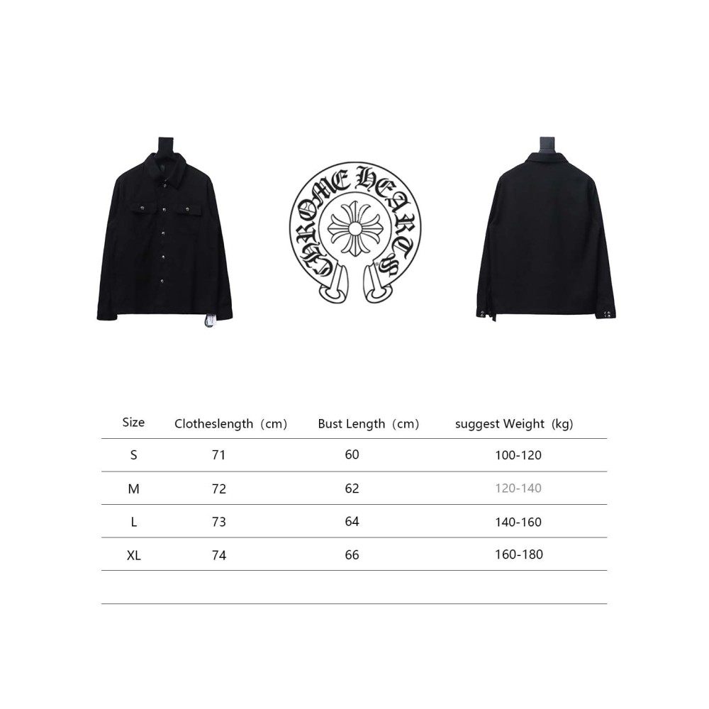 Chrome Hearts twill plain button jacket
