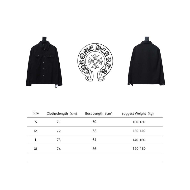 Chrome Hearts twill plain button jacket