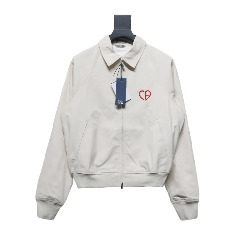D*or 24fw embroidered heart short jacket
