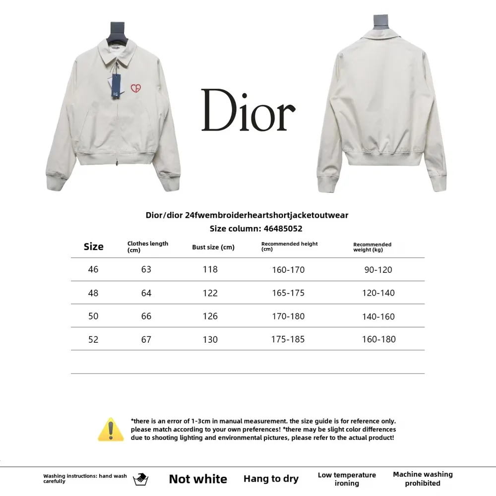 Dior 24Fw embroidered heart short jacket