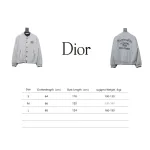  DIOR CD Atelier vertical stripe front and back embroidered baseball jacket