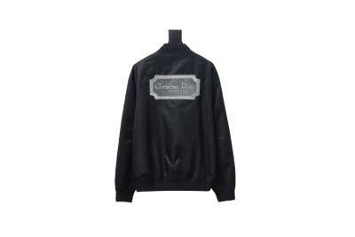 DIOR CD back square logo embroidered flight jacket 1 02