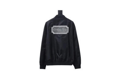 DIOR CD back square logo embroidered flight jacket 1 02
