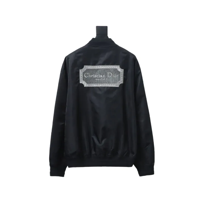 DIOR CD back square logo embroidered flight jacket 1