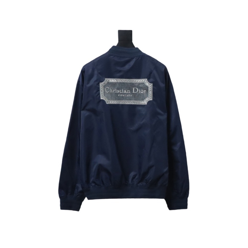  DIOR CD back square logo embroidered flight jacket 2