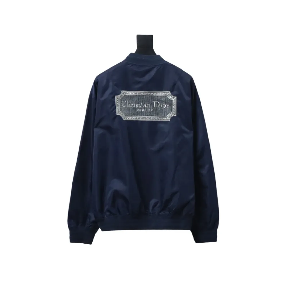 DIOR CD back square logo embroidered flight jacket 2