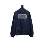  DIOR CD back square logo embroidered flight jacket 2