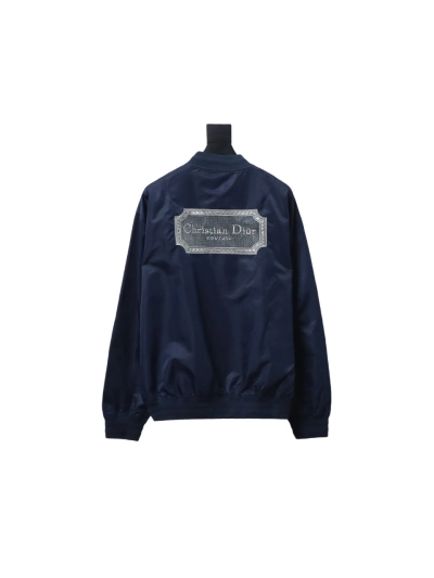 DIOR CD back square logo embroidered flight jacket 2 02