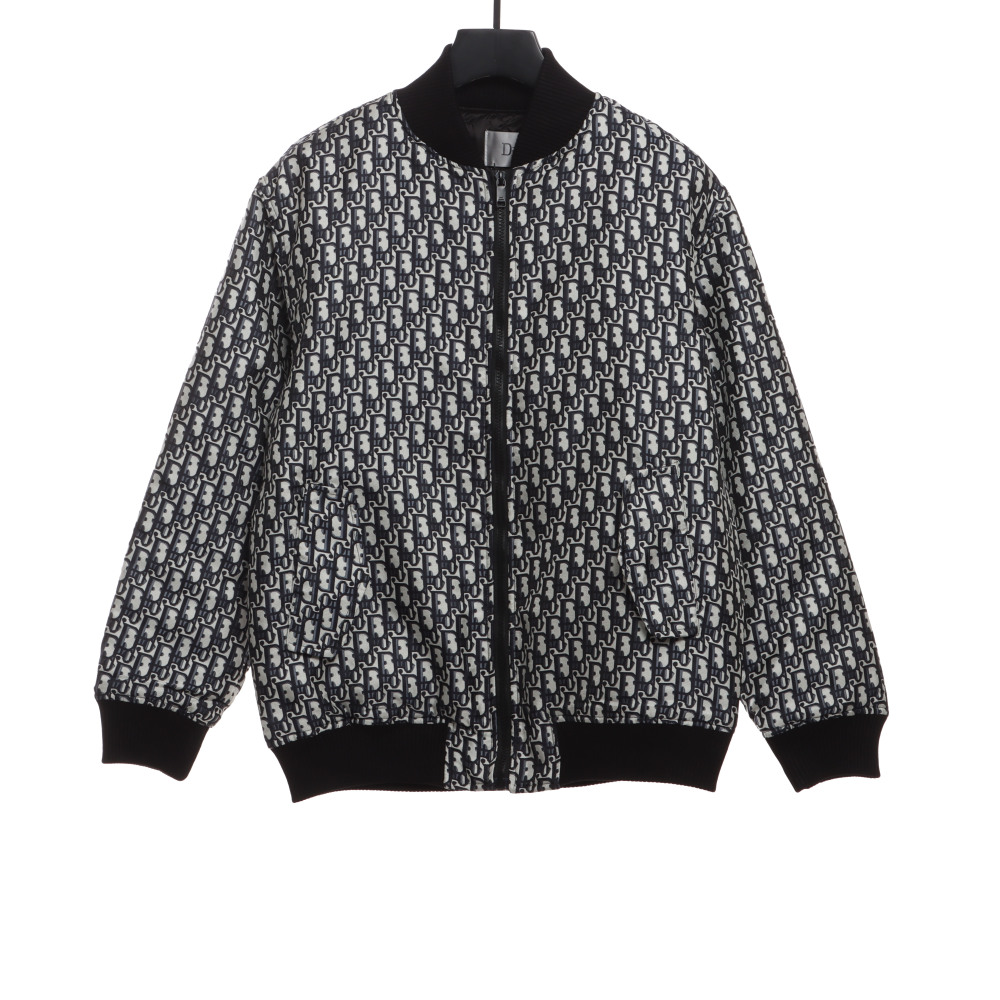  Dior classic monogram full print zipper jacket