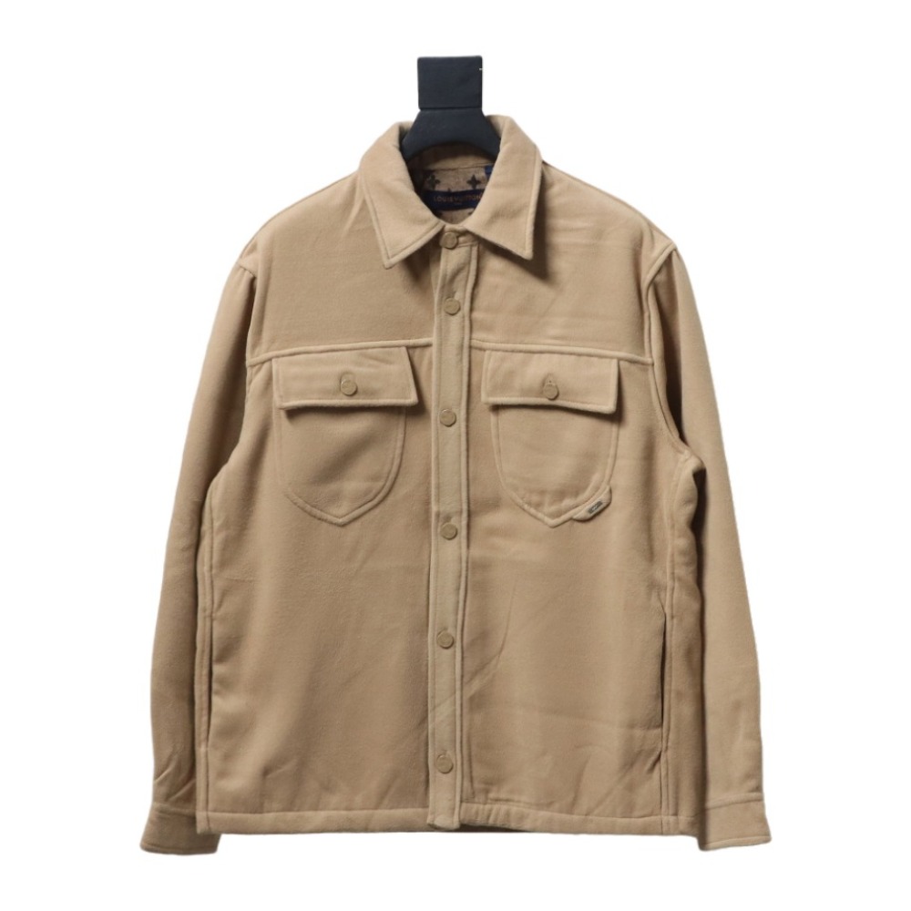 Louis Vuitton 23FW double-faced cashmere khaki jacket