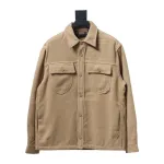 Louis Vuitton 23FW double-faced cashmere khaki jacket