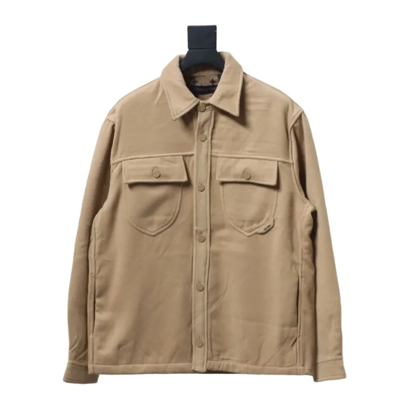 Louis Vuitton 23FW double-faced cashmere khaki jacket