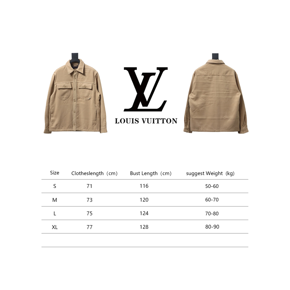 Louis Vuitton 23FW double-faced cashmere khaki jacket