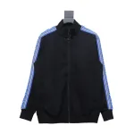  Louis Vuitton Fair Isle blue webbing striped sports suit stand collar jacket