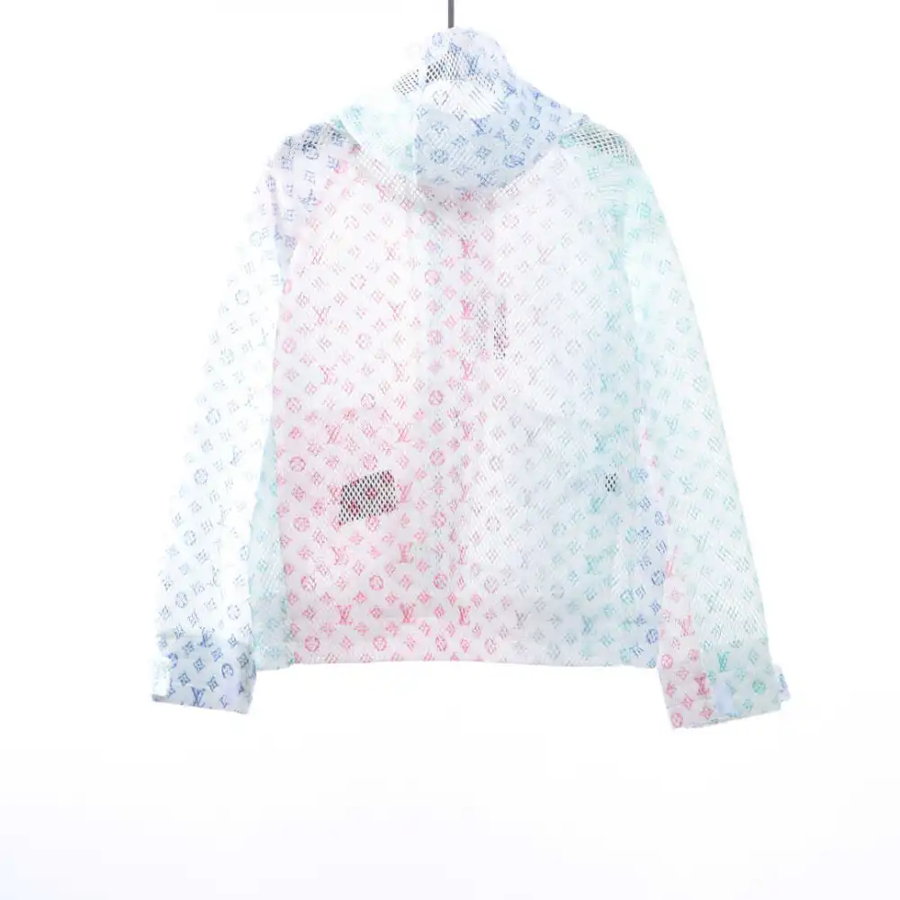 Louis Vuitton gradient monogram mesh hooded jacket