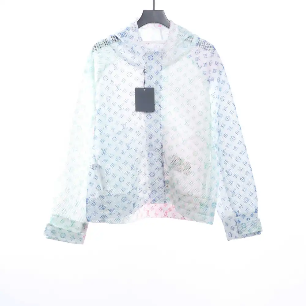 Louis Vuitton gradient monogram mesh hooded jacket