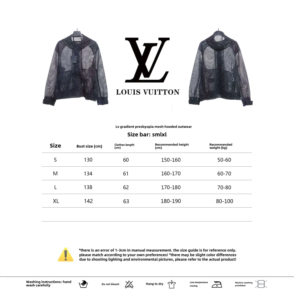 Louis Vuitton gradient monogram mesh hooded jacket black