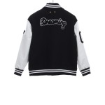  Louis Vuitton large VLOGO patchwork leather baseball jacket
