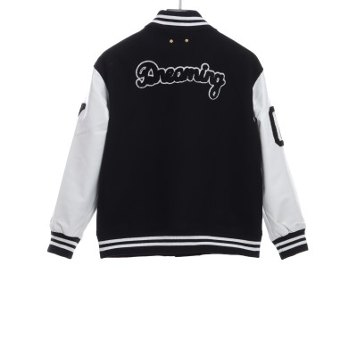  Louis Vuitton large VLOGO patchwork leather baseball jacket 02