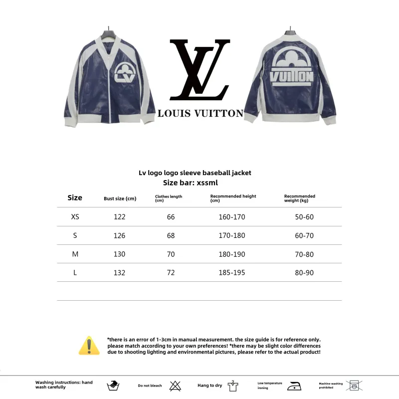 Louis Vuitton logo LOGO patchwork sleeves baseball jacket