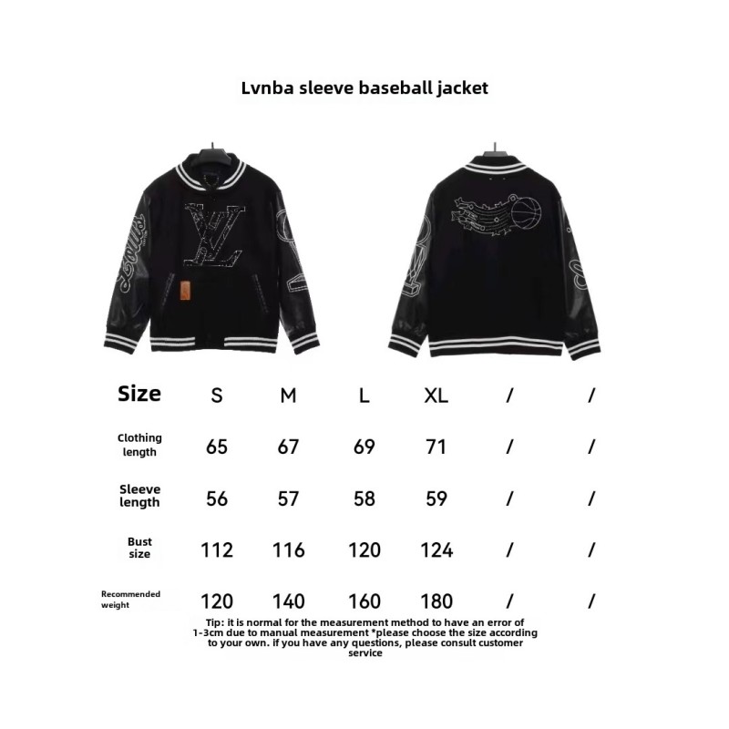 Louis Vuitton NBA patchwork sleeve baseball jacket