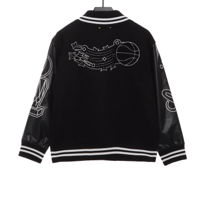 Louis Vuitton NBA patchwork sleeve baseball jacket 02