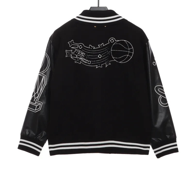 Louis Vuitton NBA patchwork sleeve baseball jacket