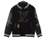 Louis Vuitton NBA patchwork sleeve baseball jacket