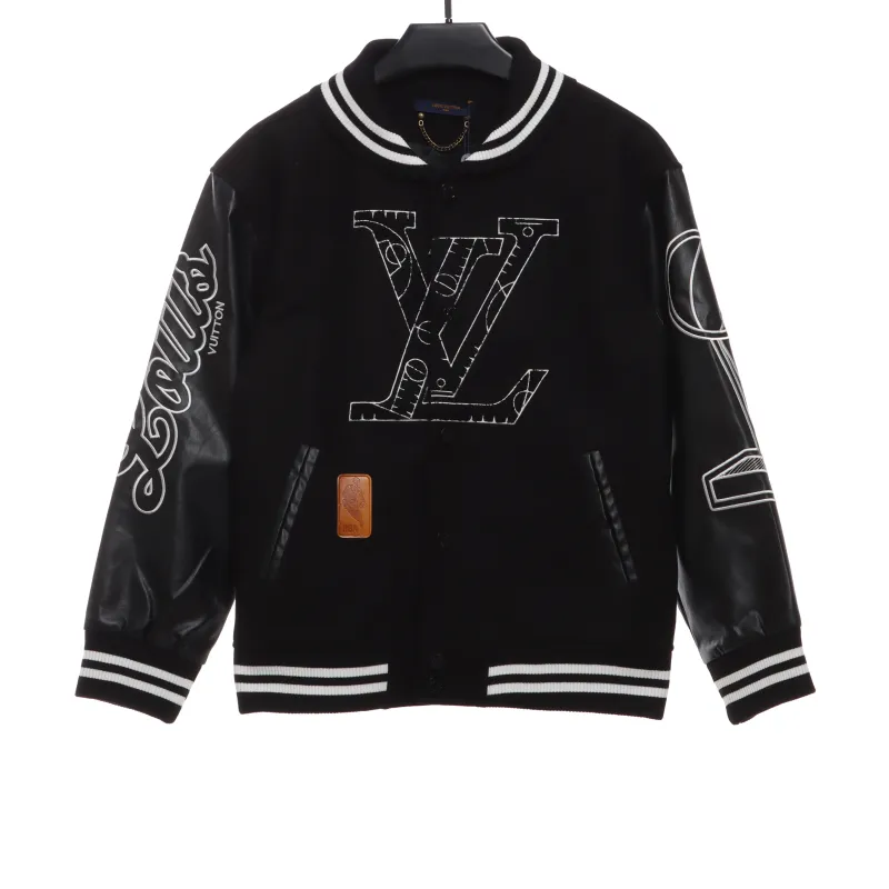 Louis Vuitton NBA patchwork sleeve baseball jacket