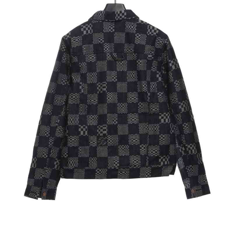 Louis Vuitton twisted checkerboard denim
