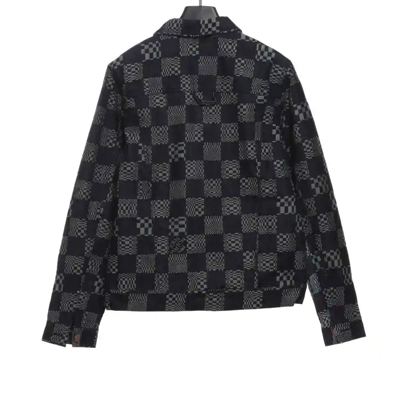 Louis Vuitton twisted checkerboard denim