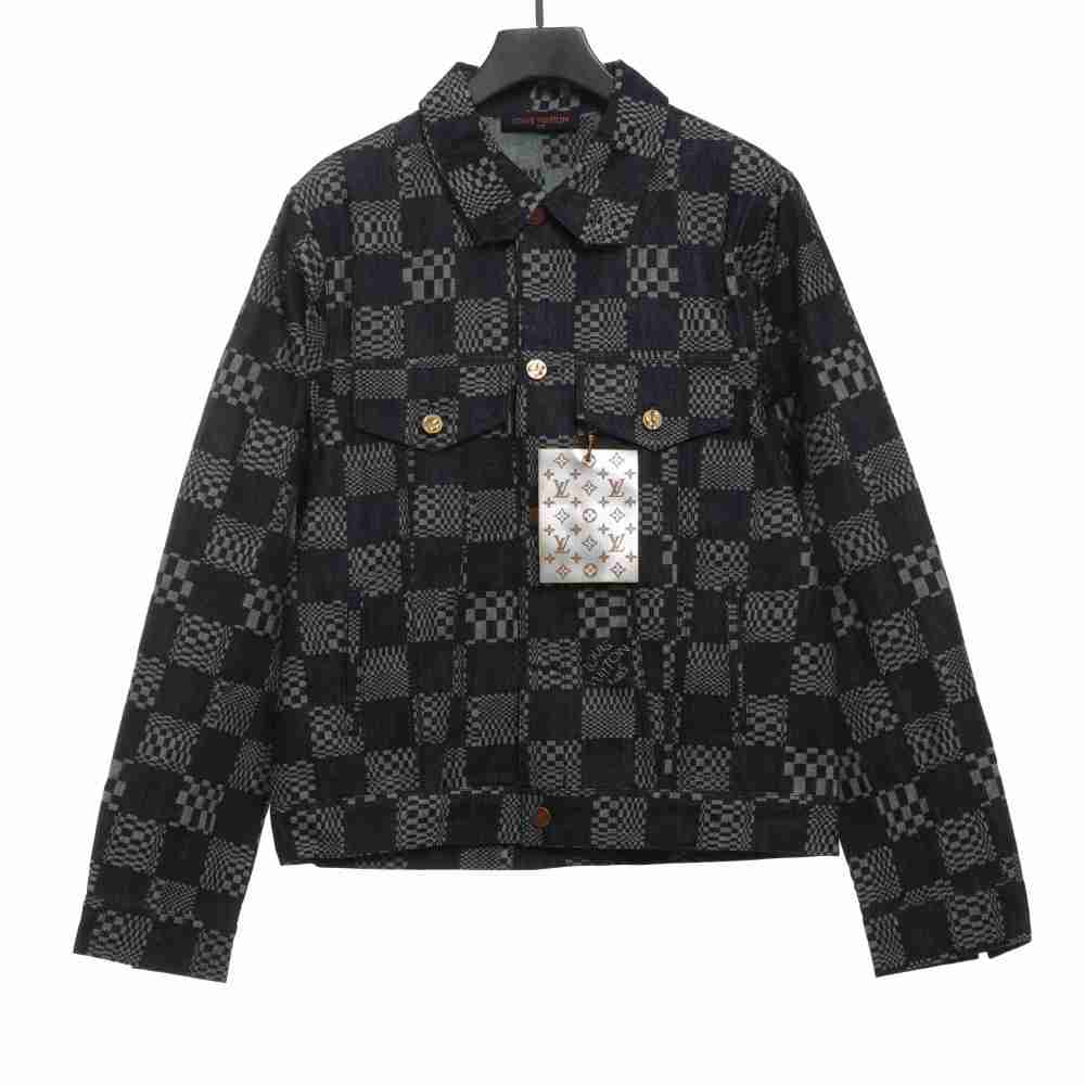 Louis Vuitton twisted checkerboard denim