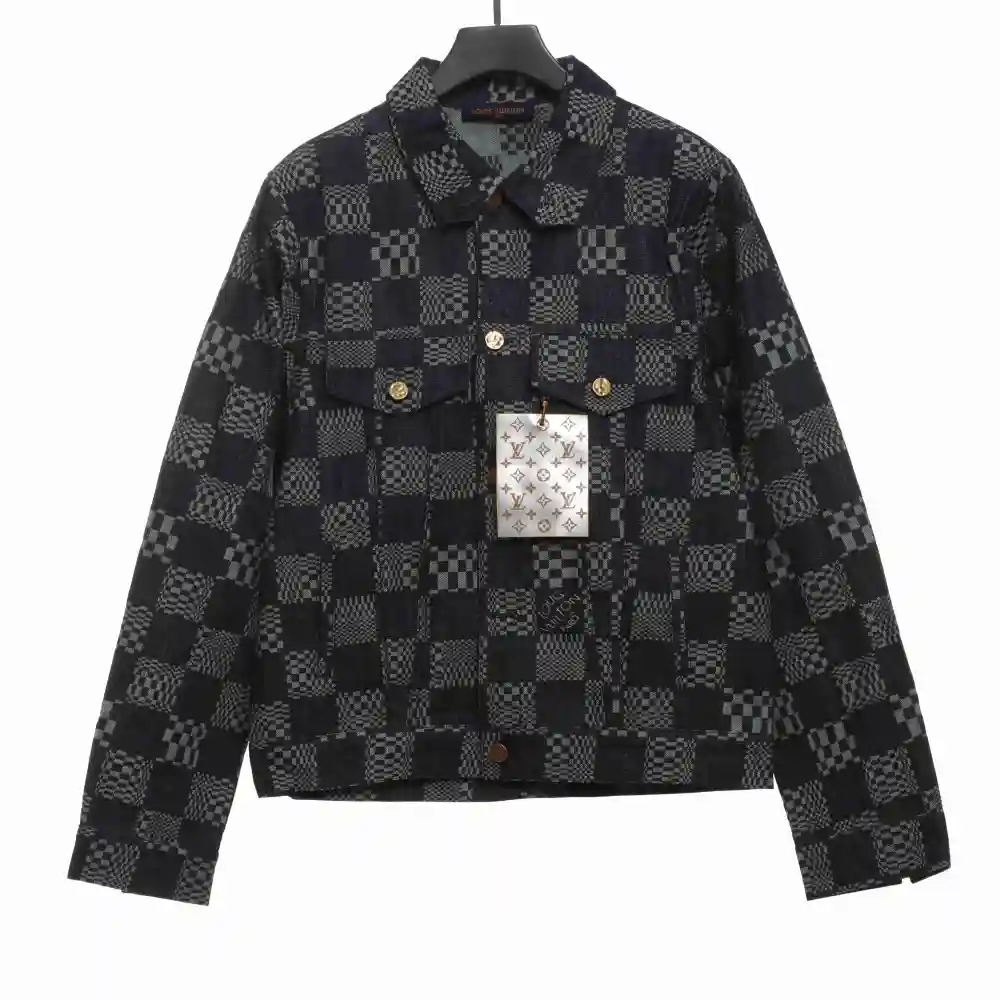 Louis Vuitton twisted checkerboard denim