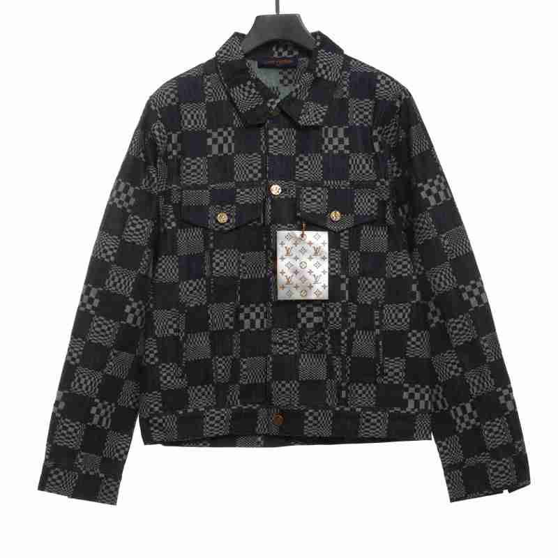 Louis Vuitton twisted checkerboard denim