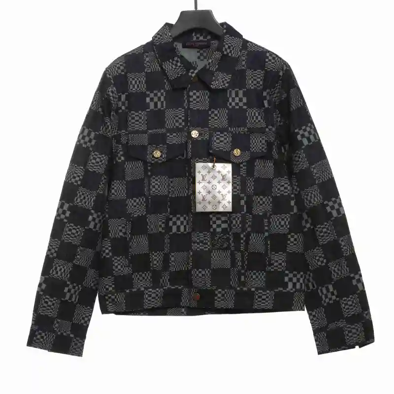 Louis Vuitton twisted checkerboard denim