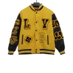 Louis Vuitton yellow and black panther tweed jacket