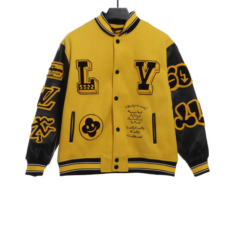 Louis Vuitton yellow and black panther tweed jacket