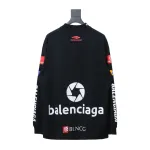 PK Balenciaga 23ss multi-element print full-mark long-sleeved T-shirt 1