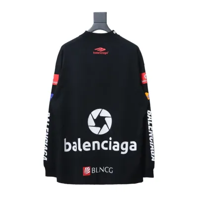 Balenciaga 23ss multi-element print full-mark long-sleeved T-shirt 1 02