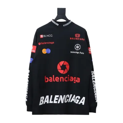 Balenciaga 23ss multi-element print full-mark long-sleeved T-shirt 1 01