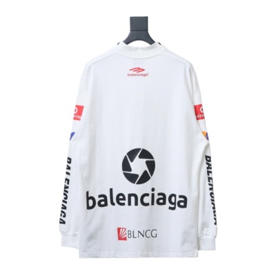 Balenciaga 23ss multi-element print full-mark long-sleeved T-shirt 2 02